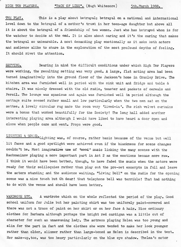 Pack Of Lies, High Tor Players 1988, picture 14