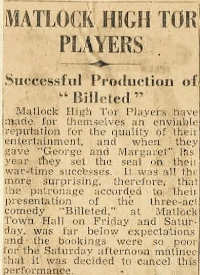 Billeted, High Tor Players 1945, picture 1