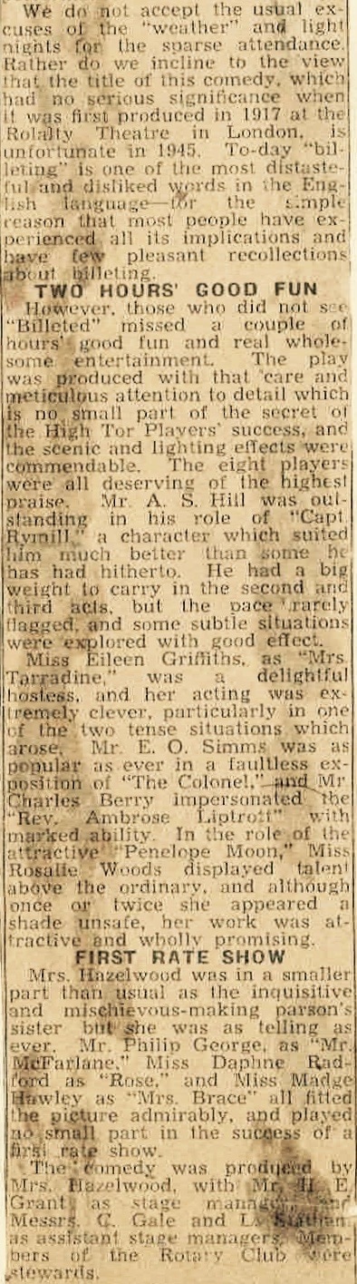 Billeted, High Tor Players 1945, picture 2