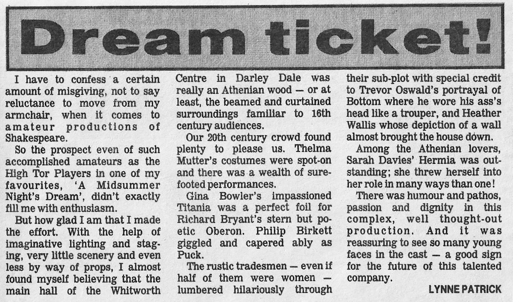 A Midsummer Night's Dream, High Tor Players 1989, picture 2