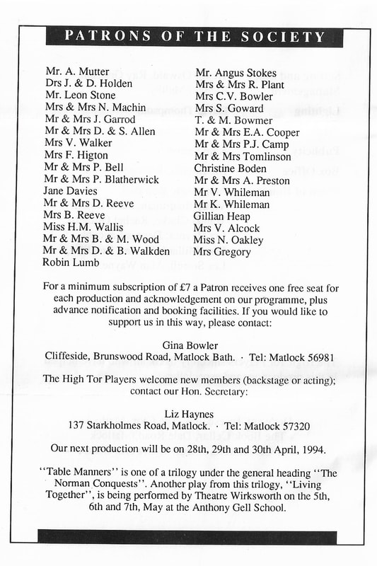 Table Manners, High Tor Players 1993, picture 8