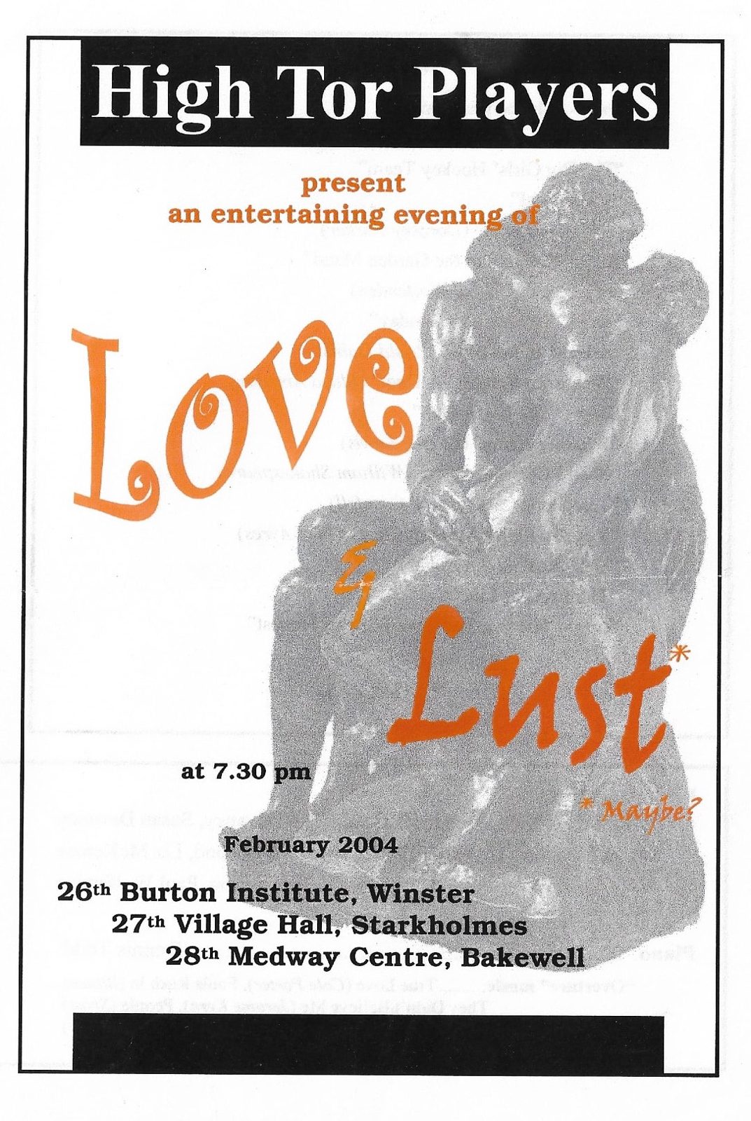 An Evening Of Love And Lust